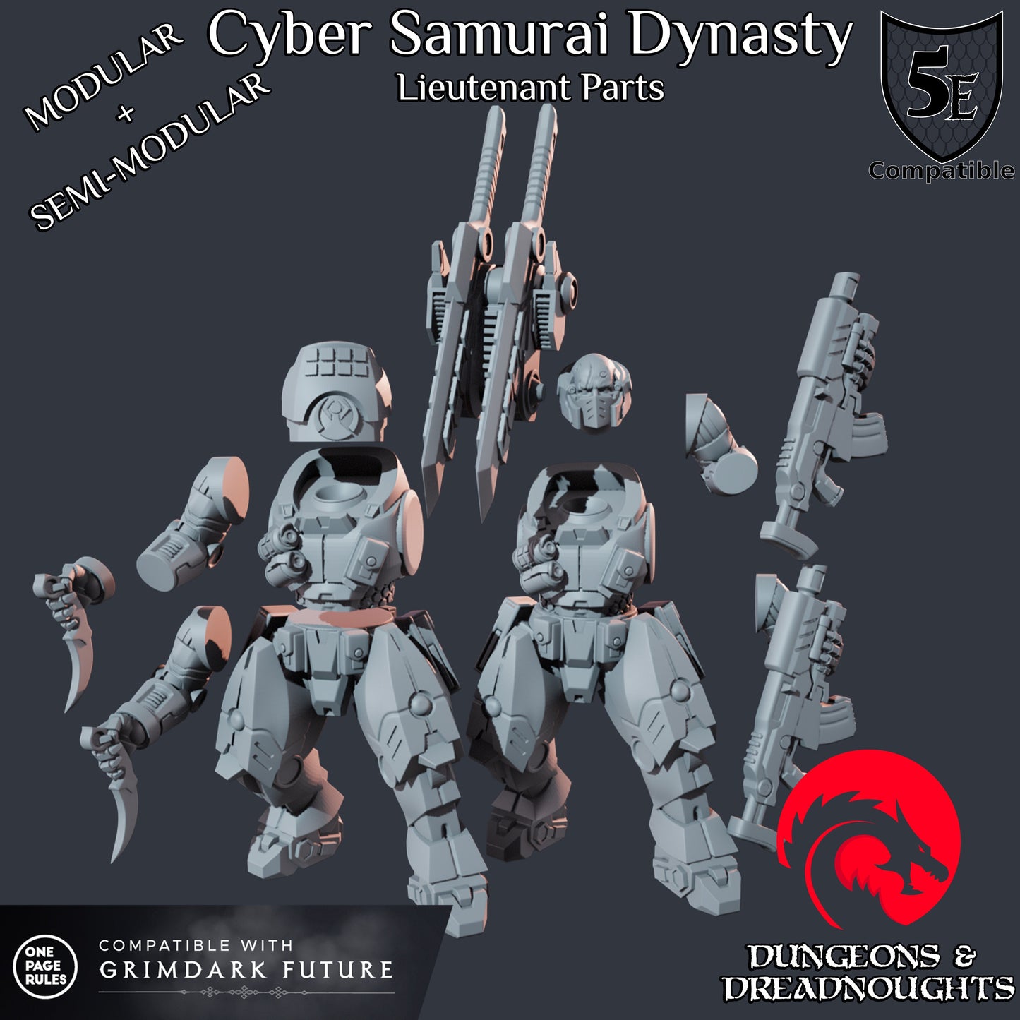 Cyber Samurai Lieutenant (1 Model)