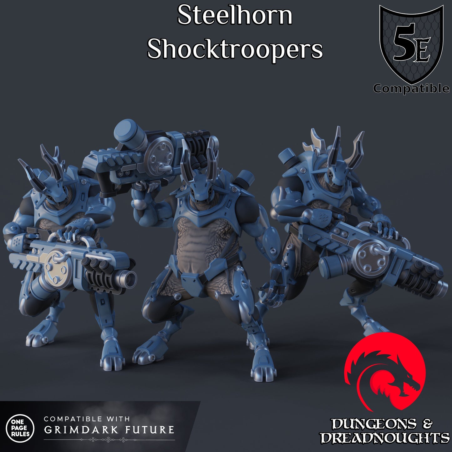 Steelhorn Shocktroopers (Monopose) | Cybernetic Minotaur | Grimdark |