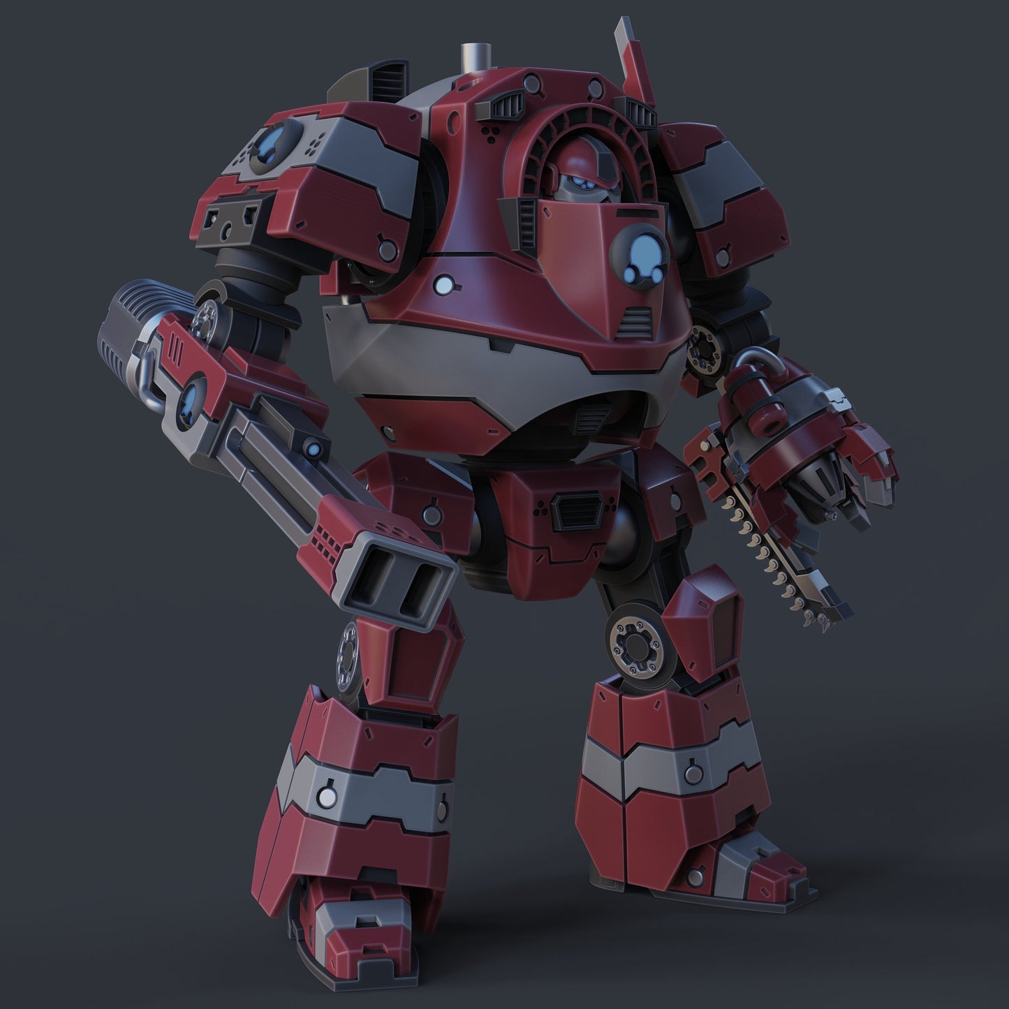 Kawachi Pattern Dreadnought (1 Posable Model) | Cyber Samurai Dynasty | Full Arsenal | Grimdark Proxy