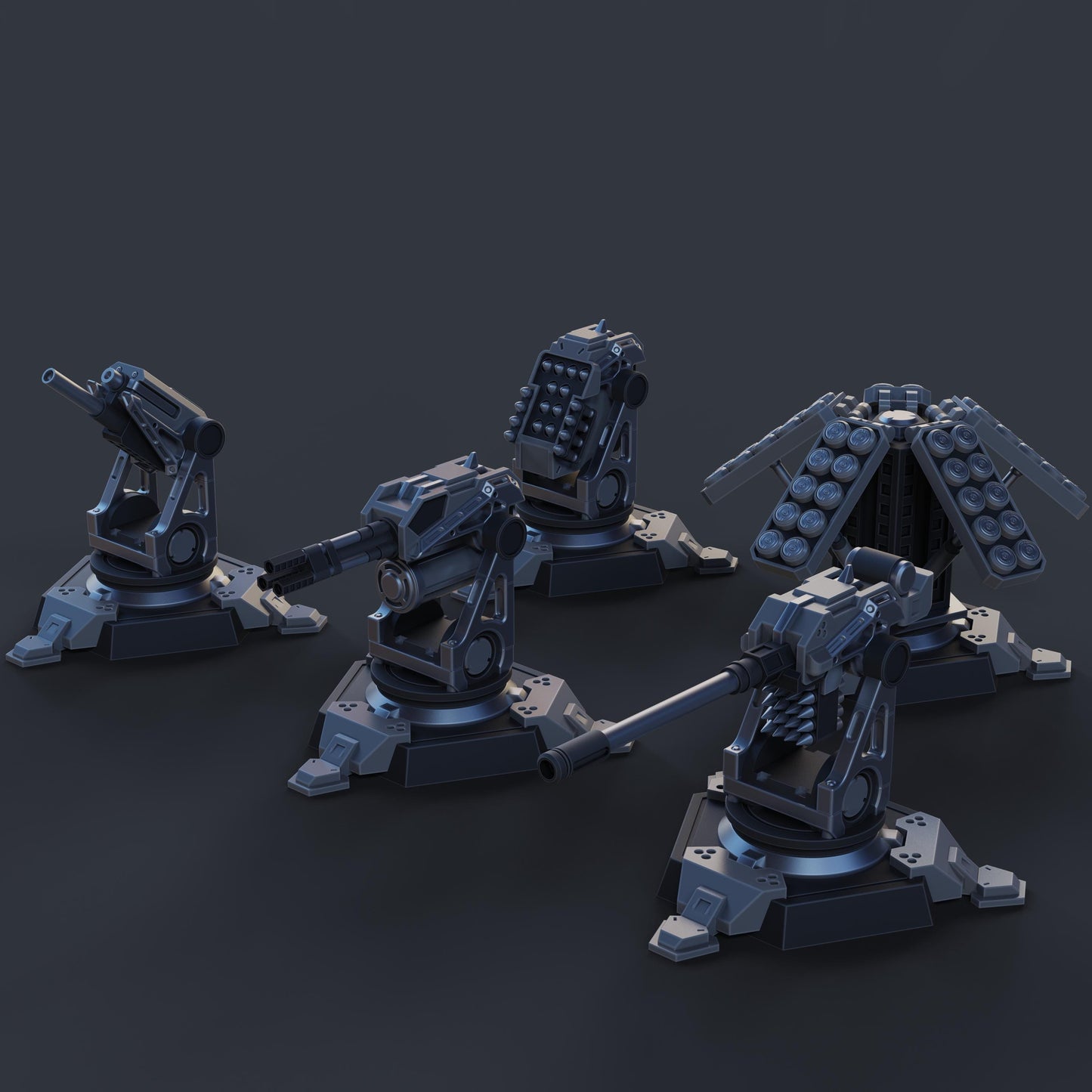 Wardivers Turrets (5 Posable Models) | FOR DEMOCRACY!