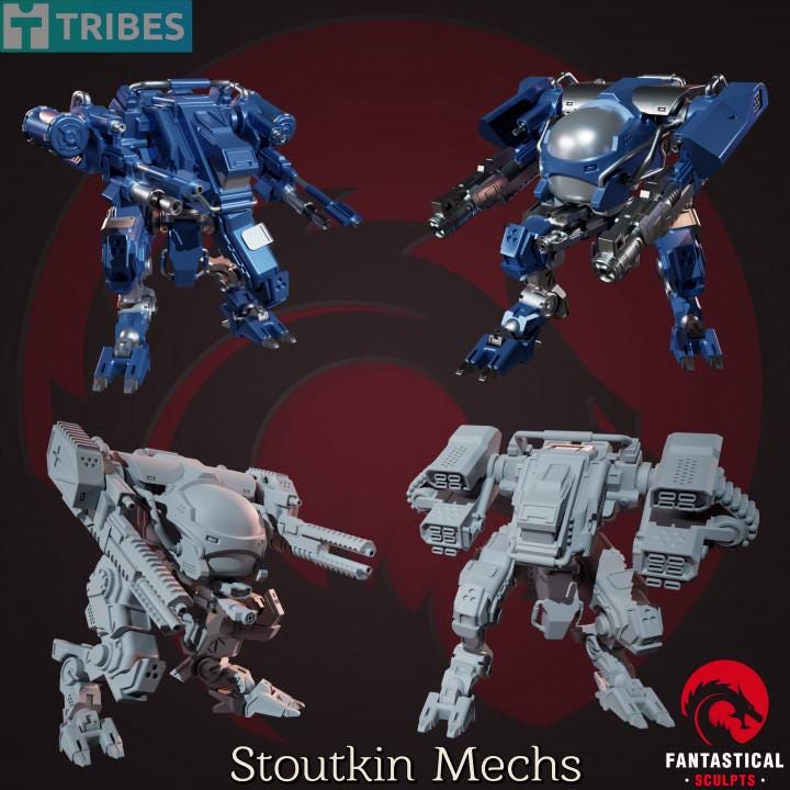 Stoutkin Mechs | 2 Models (Posable)