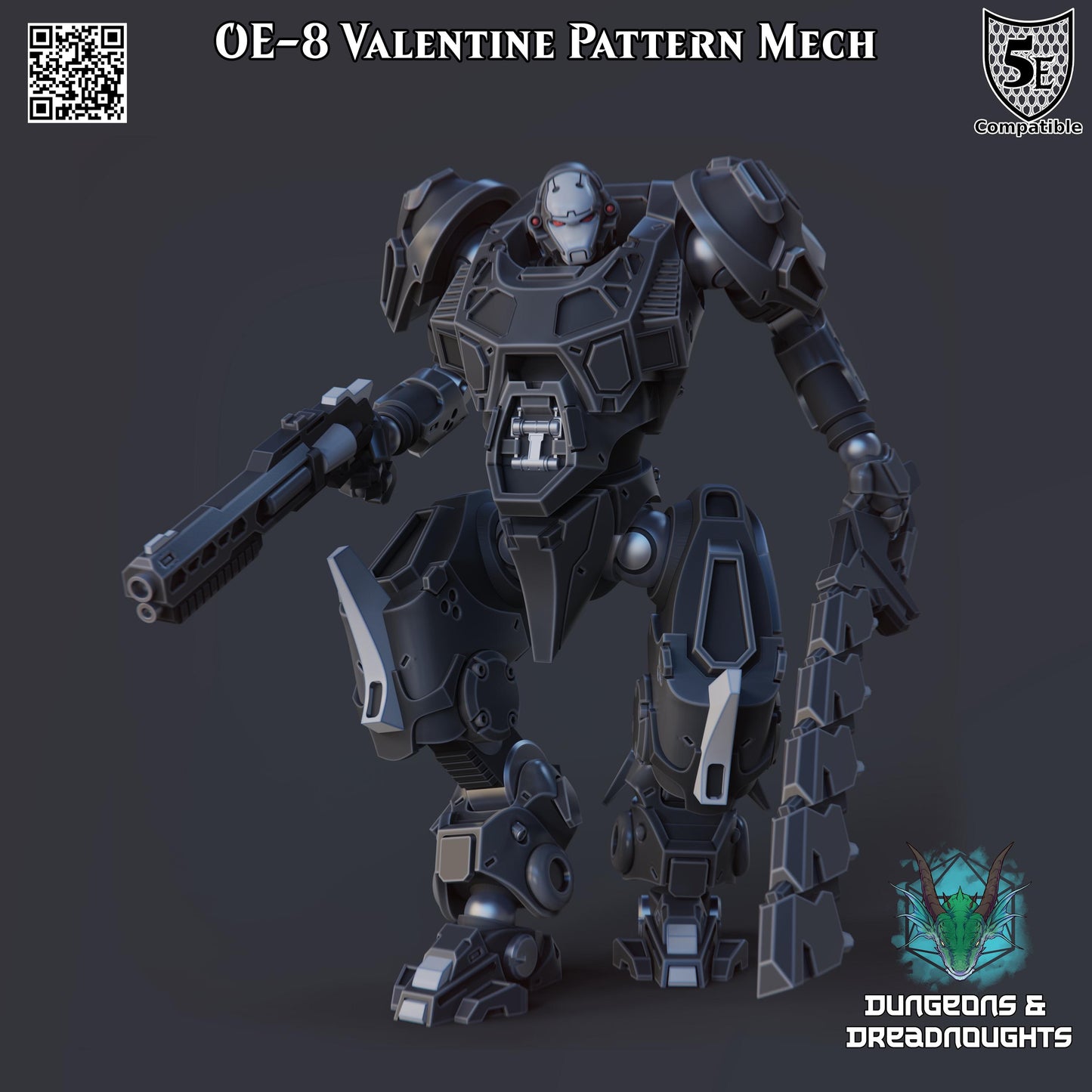 OE-8 Valentine Pattern Mech (Posable) | Mech | Grimdark | Battlesuit